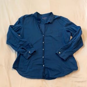 Lilly Pulitzer Button Down blue top xl soft cotton